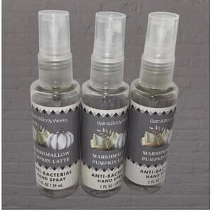 Marshmallow Pumpkin Latte Bath & Body Works Anti Bacterial Hand Spray 1 oz Lot 3